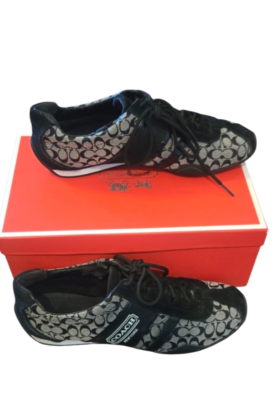 Coach Black and Gray Sneakers Size 7 Women's With Boxes